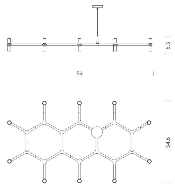 Crown Plana Chandelier Specifications