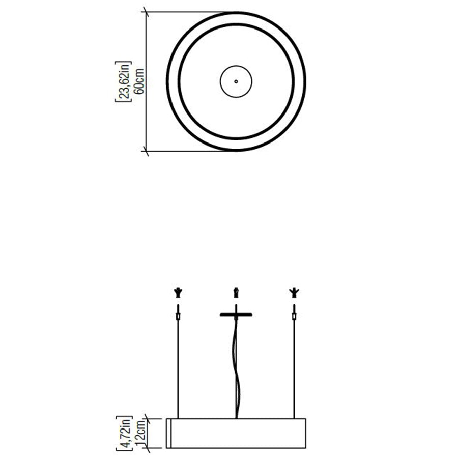 Cilindrico 23 Inch Pendant Specifications