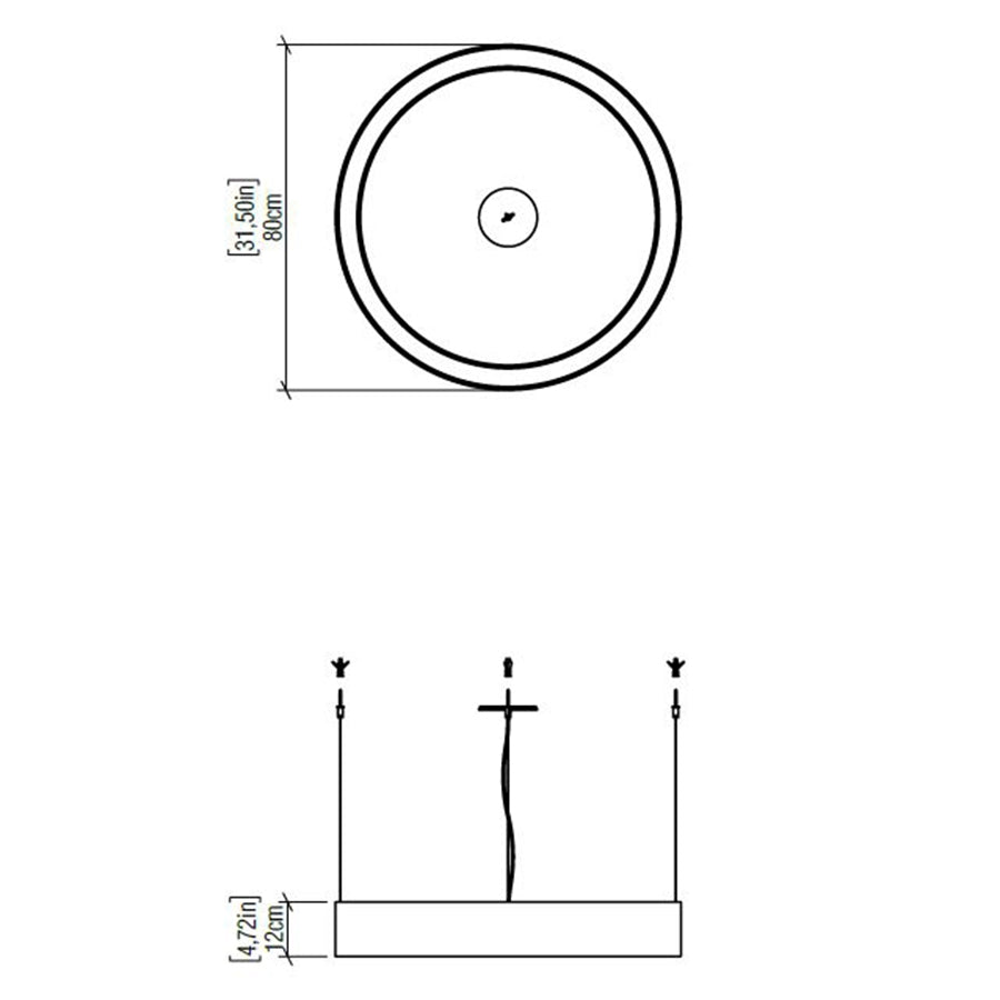 Cilindrico 31 Inch Pendant Specifications