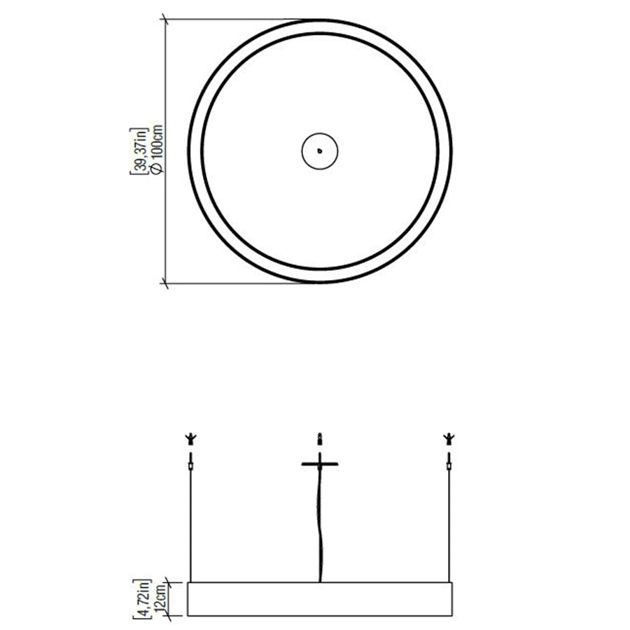 Cilindrico 39 Inch Pendant Specifications