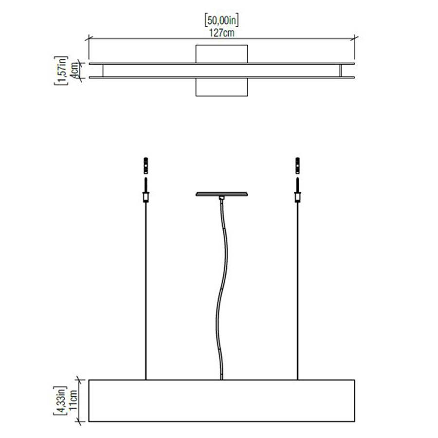 Clean 50 inch Pendant Specifications