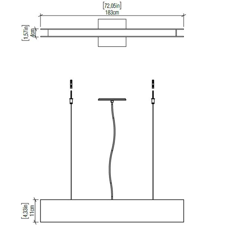 Clean 71 inch Pendant Specifications