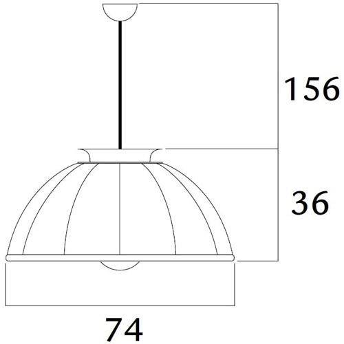 Cupola 76 Pendant by Fortuny