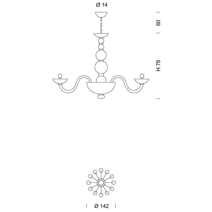 Candiano 12-Light XL Chandelier by Sylcom