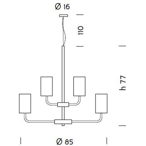 Can Can Two-Tier 3+9 Chandelier