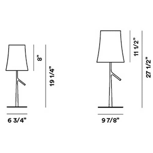 Specification Banner Birdie Table Lamp by Foscarini