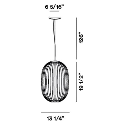 Specification Banner Plass Medium Suspension by Foscarini