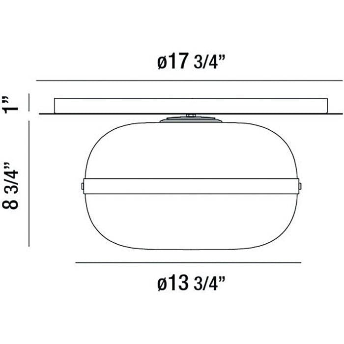 Nottingham Medium Ceiling Light by Eurofase