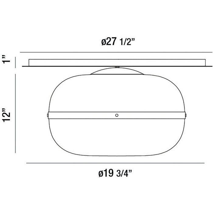 Nottingham Large Ceiling Light by Eurofase