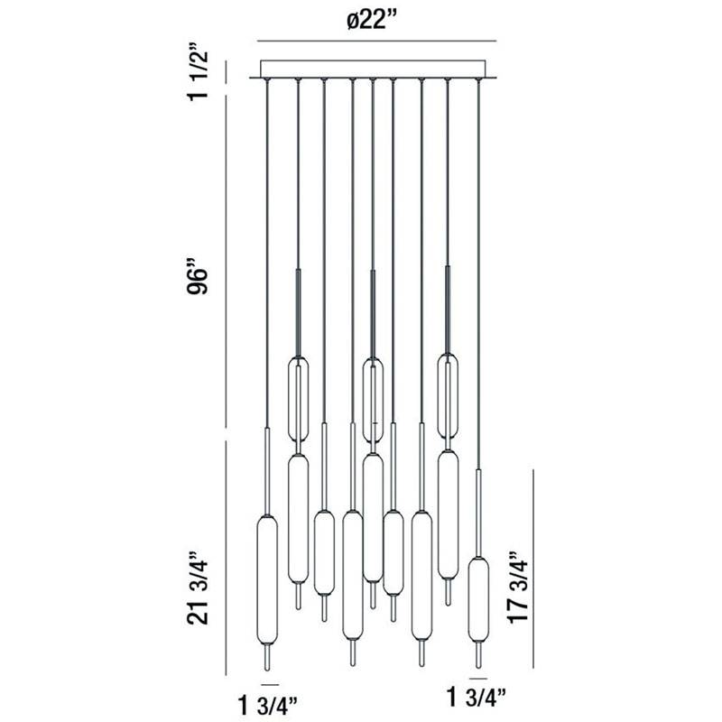 Cumberland LED Multi-Light Chandelier by Eurofase