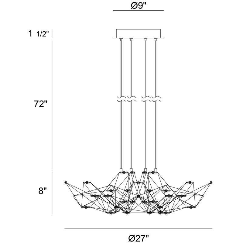 Leonardelli LED Small Chandelier by Eurofase