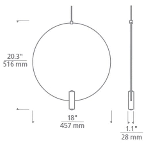 Mini Layla 18 Monopoint Pendant by Tech Lighting