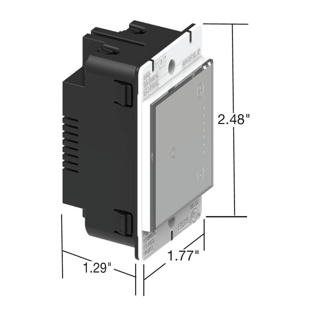 Adorne Touch Tru-Universal Dimmer Side View by Legrand Adorne