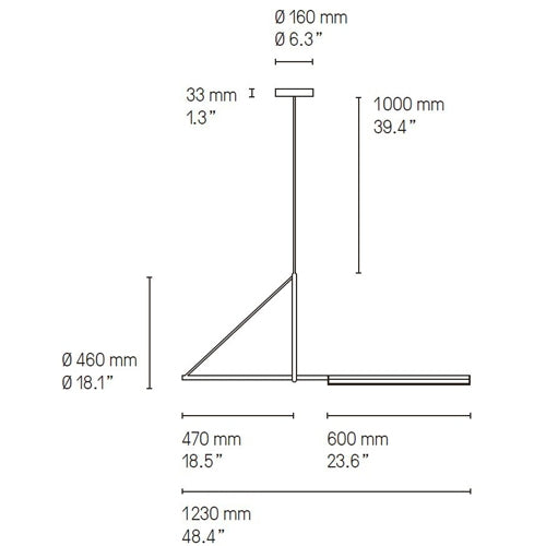 Cercle Et Trait Extra Small Suspension by CVL