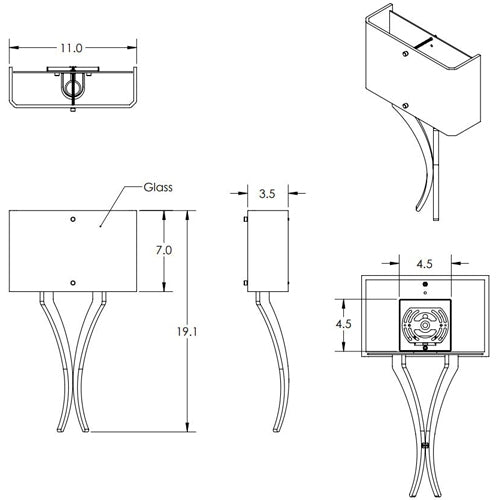 Carlyle Vertex Wall Sconce by Hammerton Studio