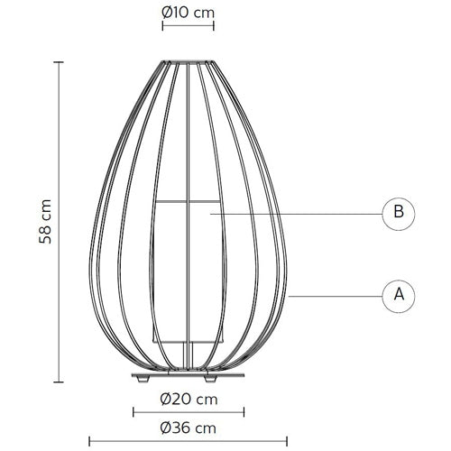 Cell Small Floor Lamp by Karman