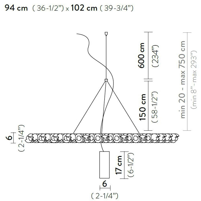 Nuvem Suspension by Slamp