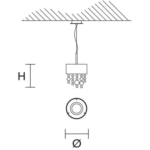 Ola S2 15 Pendant by Masiero