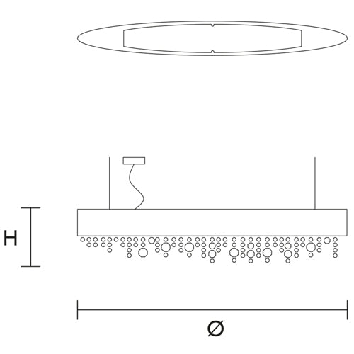 Ola S4 OV 100 Chandelier by Masiero