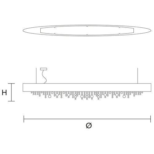 Ola S6 OV 160 Chandelier by Masiero