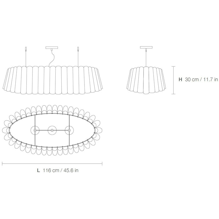 Renata Oval Medium Suspension by Weplight