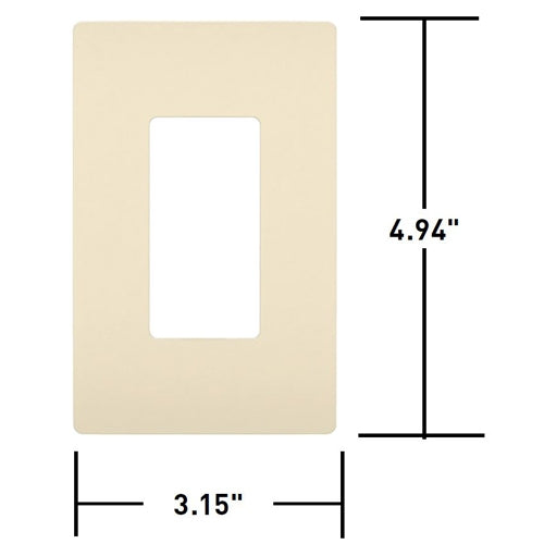 Radiant One-Gang Screwless Wall Plate by Legrand Radiant