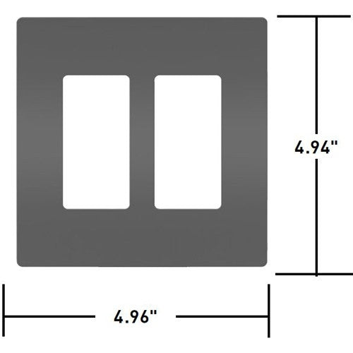 Radiant Two Gang Screwless Wall Plate by Legrand Radiant