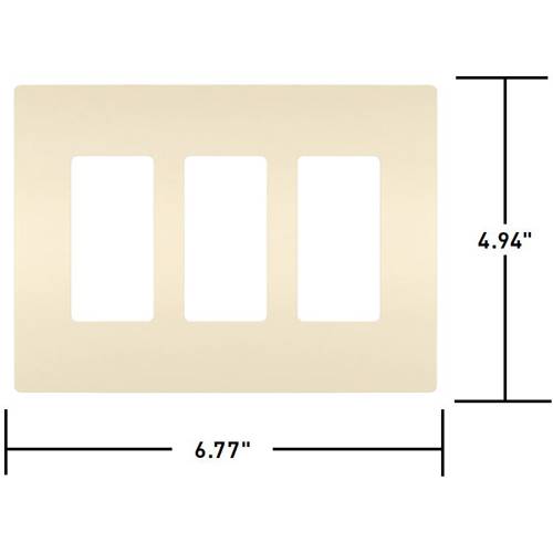Radiant Three Gang Screwless Wall Plate by Legrand Radiant