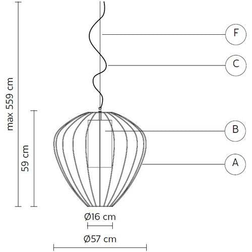 Cell Small Outdoor Pendant by Karman