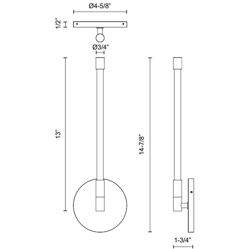 Motif Small Wall Sconce by Kuzco