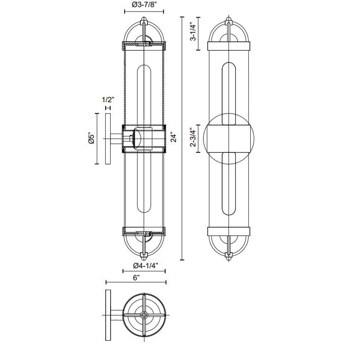 Lancaster Wall Sconce by Alora