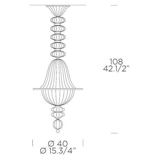 3517 Large Ceiling Light by Leucos