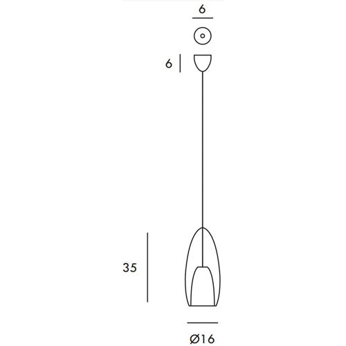 Flute GIG1393.1L Suspension by Cangini & Tucci