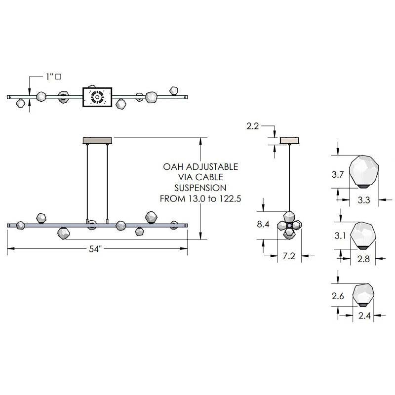 Stella Linear Suspension by Hammerton Studio