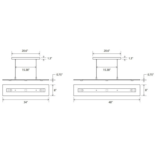 Vix Small and Medium Linear Suspension by Cerno