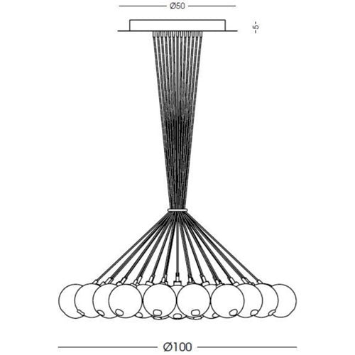 Eclisse 1292.37L Chandelier by Cangini & Tucci