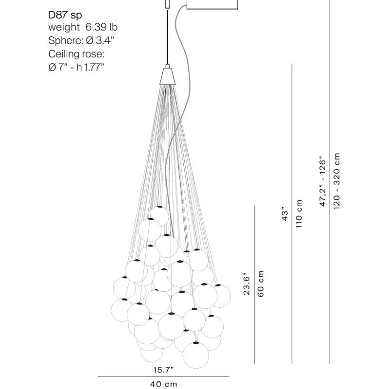 Stochastic Small LED Multi-light Pendant