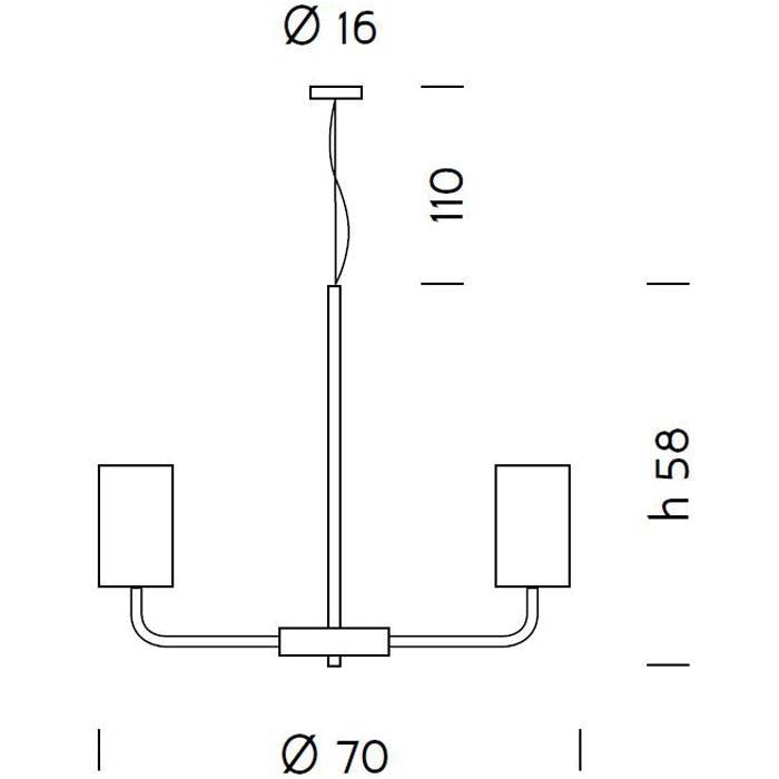 Can Can 6-Light Chandelier by Sylcom