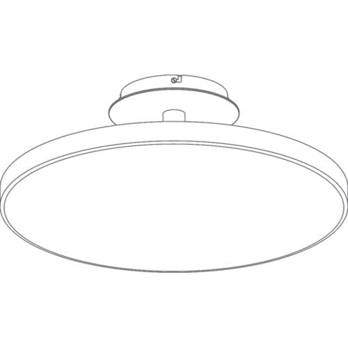 Asteria Semi-Flush Ceiling Light Bottom View by Umage