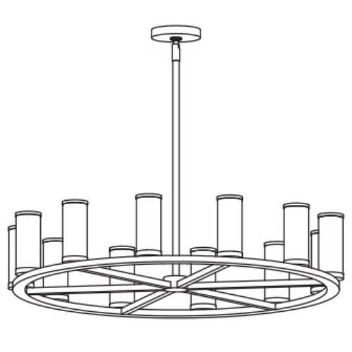 Revolve 12 Light Chandelier by Alora