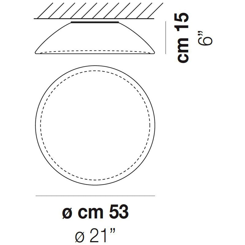 Infinita Medium Ceiling Light by Vistosi