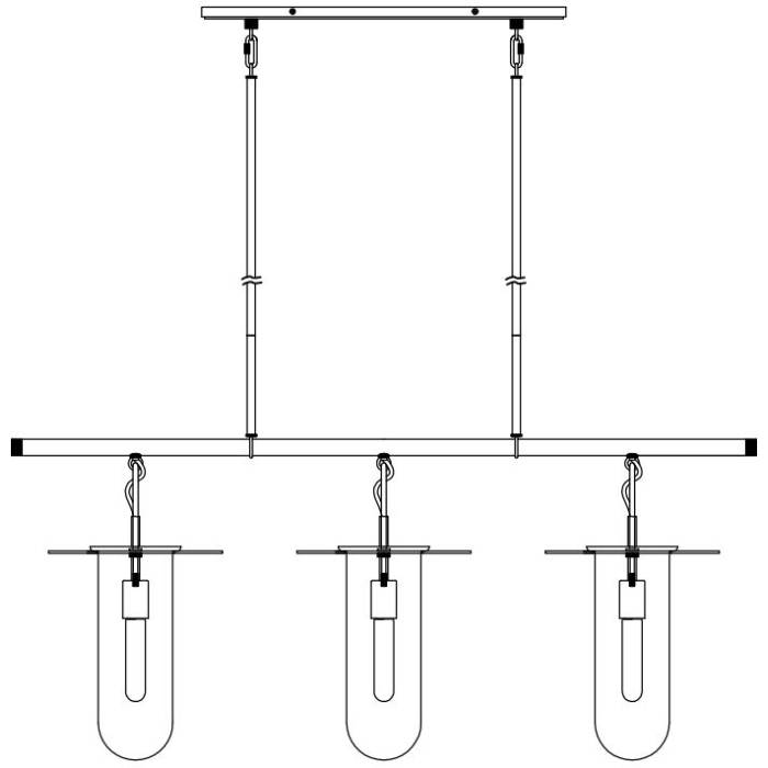 Nuance Linear Chandelier by Kelly by Kelly Wearstler