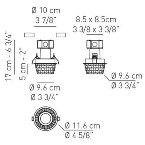 Fedora Recessed Ceiling Light by Axo Light