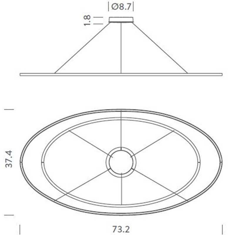 Ellisse Double Mega Pendant Specifications