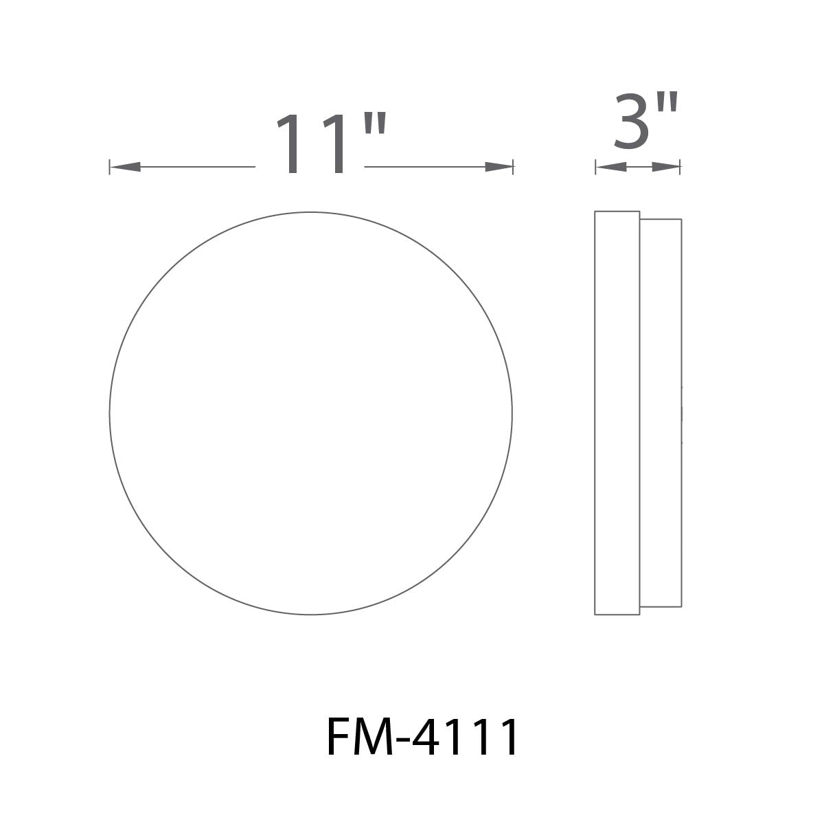 Slice LED Ceiling Mount - 11 inch Specifications