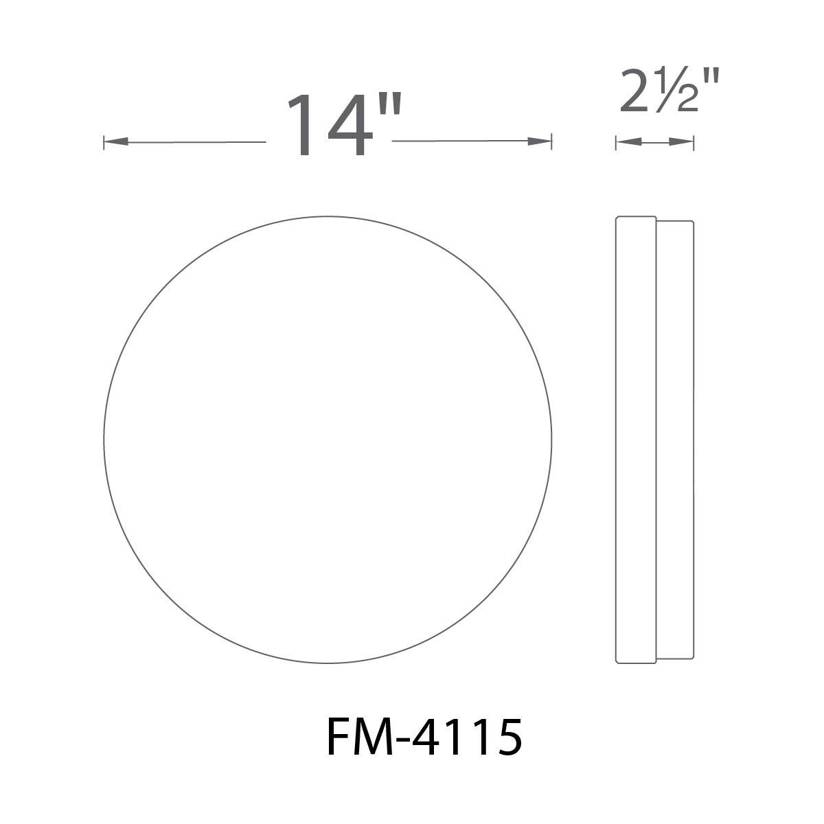 Slice LED Ceiling Mount - 14 inch Specifications