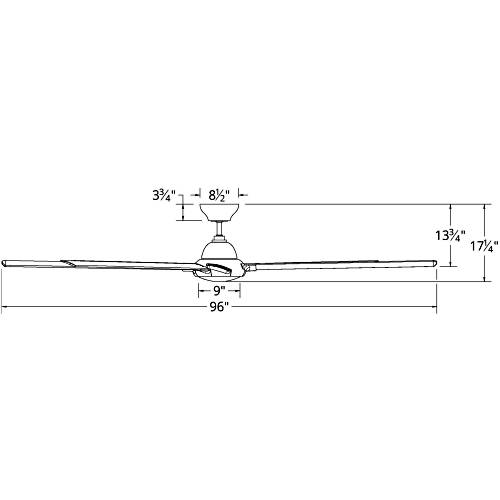 Hydra 96 Ceiling Fan with Light