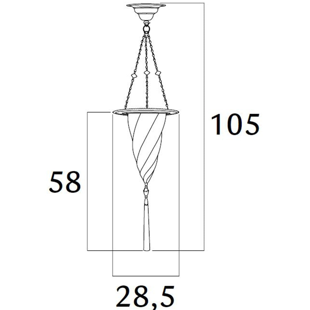 Cesendello Pendant Light with Ring Specifications