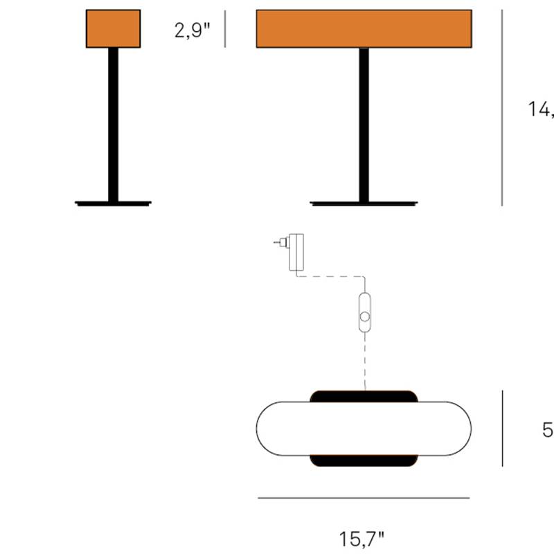 I-Club Table Lamp Specifications