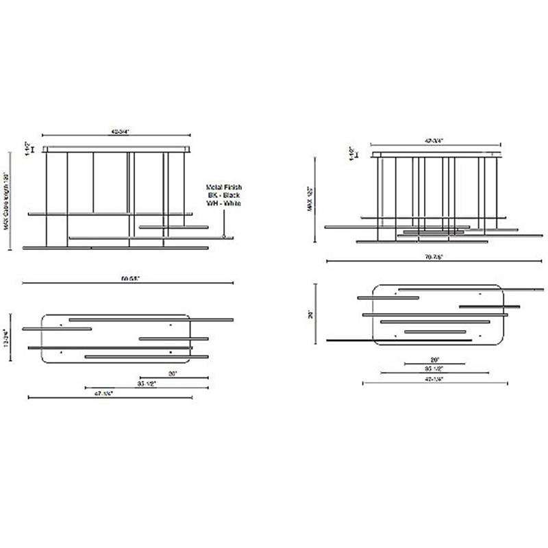 Chute Motion LED Large Pendant Specifications